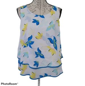 Worthington Women Asymmetrical Sleeveless Top